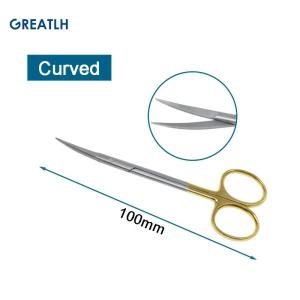 Autoclavable Tissue Scissors Stainless Steel Straight Curved Head Scissors Pointed 10cm/11cm/12.5cm/14cm
