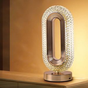 LED Crystal Night Light Ambient Atmosphere Lamp USB Touch Table Desktop 3 Color Creative Romantic Lampu Tidur