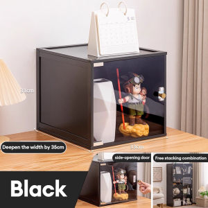 LACCOHUG Bamboo DIY Display Cabinet Blind Box Display Stand Pop Mart Display Case Acrylic Figurine Display Box 展示柜