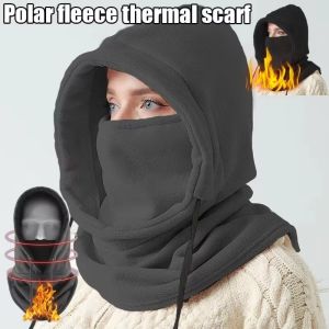 SIXIS Dày hơn Mũ Balaclava mùa đông Chống gió Lông cừu Polar Mũ bảo vệ tai Thời trang Chống lạnh  nạ có mũ Mùa đông