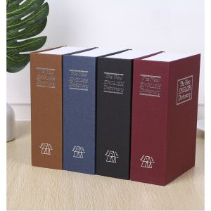 Két sắt giả từ điển quyển sách khóa bằng chìa 12cm