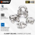 Klem Seling Clamp Sling Kuku Macan Galvanis Wire Rope Clip. 