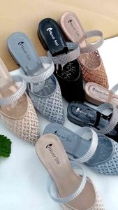 Sandal Wanita Barukat Jeli Terlaris Hak 3cm Terbaru