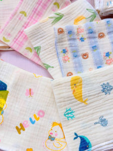 Combo 5 Combo 10 Khăn Sữa Muslin 2 Lớp Khăn Sợi Tre Cao Cấp Cho Bé Sơ Sinh Mềm Mại Thấm Hút Thoáng Khí với Nhiều Họa Tiết Dễ Thương