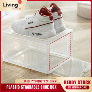 Stackable Magnetic Shoe Box / Transparent Sneaker NIKE Air Shoe Box / Thicken PET Durable Shoebox - Fit up to Size 46 Shoes