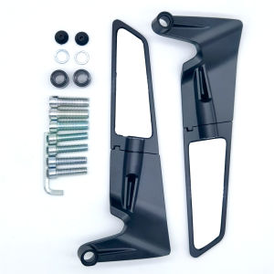 Stealth Naked Mirrors Motorcycle Wing Rearview Mirror Universal Mirror M8/M10 Mounting Bolts For Yamaha FZ1NFZ6FZ8Ninja 250300ZX6RZX10R HONDA SUZUKI KAWASAKI NINJA650
