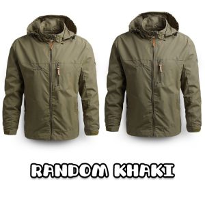 Mens Outdoor Windbreaker Jacket – Hooded Windproof Waterproof Anti-Cut Large Size for Ultimate Protection in Harsh Conditions