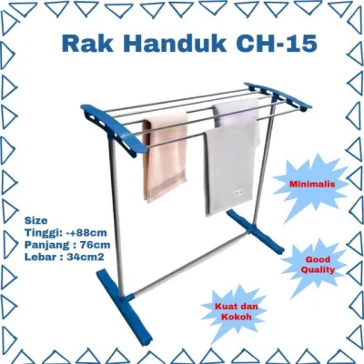 CH15 RAK JEMURAN HANDUK DAN PAKAIAN BAJU / STAINLESS RACK LAUNDRY