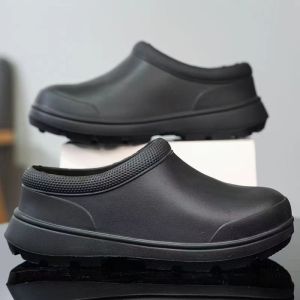 Professional Waterproof Work Shoes for Men And Women Slip On Chef Shoes Black Kitchen Anti-Slip White Shoes Durable sole