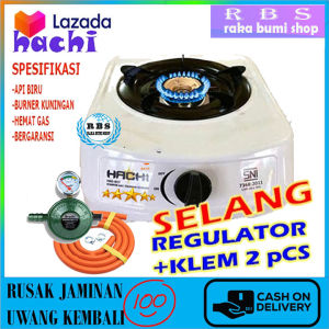 Paket Kompor Gas 1 Tungku FREE(+) SELANG Paket REGULATOR Murah PROMO