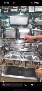 304 stainless hydraulic gold chaffing dish round glass chafing dish Square buffet and catering