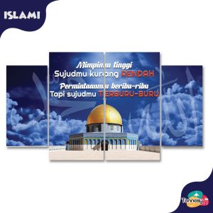 TENNESY Hiasan Dinding Aesthetic 1 Set Quotes Islami Isi 4 Wall Decor Pajangan Kamar Dekorasi Rumah