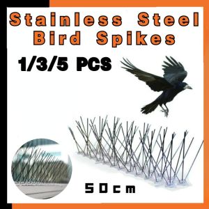 Bird Spikes Stainless Steel Animal Repeller Chase Birds Repellent Mat Spikes Device Roof Top