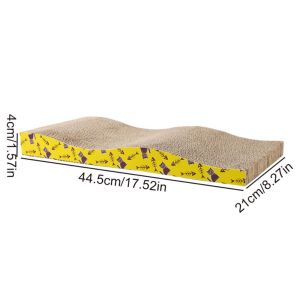TCHIRR Wear Resistant Pet Cat Scratching Board Corrugated Paper Interactive Cat Corrugated Cardboard Pad Cat Scraper Mat Rectangle Cat Grinding Nails Board Protecting Furniture
