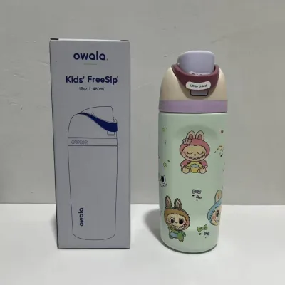 Owala Kids 16oz FreeSip Stainless Steel Water Bottle BPA-Free with Straw & Flip Lid
