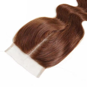 4# Chocolate Brown Body Wave 13X4 Lace Frontal Burmese Human Hair Preplucked 4x4 Transparent Lace Closure Human Hair 8-20 Inch2026