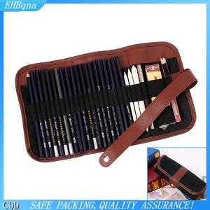 [COD] Canvas pen curtain pen bag 24 hole large capacity sketching color lead roll pen