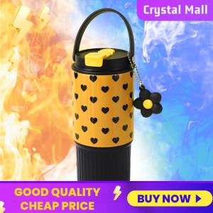 COD [Free Shipping] Hand-Held Water Cup 316 Stainless Steel Simple Straw Insulated Cup Leak-Proof Portable Car Water Bottle for Home Office
