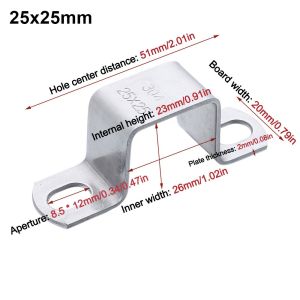 PRIMEPICKGLOBAL Saddle Clip Horseback Hose Clamp M-shaped U-shaped Square Rectangle Plumbing Tightening Throat Hoop Thicken 304 Stainless Steel Ohm Tube Card Tube