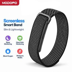 MODOFO Air Screenless Smart Band Fitness Tracker Sleep Monitoring & Heart Rate Nylon Sports Bracelet