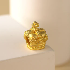 Chow Sang Sang 周生生 Charme Mini 999 Gold V&A Crown Mini Charm 93017C (Bracelet Not Included)