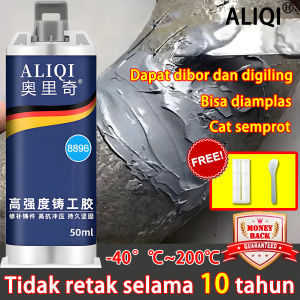 Gunakan lagi selama 30 tahun ALIQI Lem Las AB lem metal Perbaikan 100ML Tahan suhu tinggi/Tahan minyak/Tahan guncangan/Tidak mengelupas Tahan air dan lembab( Metal casting glue Lem Perbaikan Logam Metal Casting Glue Pasta Perbaikan)