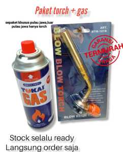 paket torch dan gas refill hi cook clunaria supercook tokai