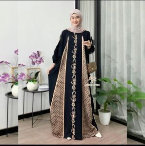 Gamis kaftan motif fatma rayon premium jumbo ld 180 cm SAKINAH STORE
