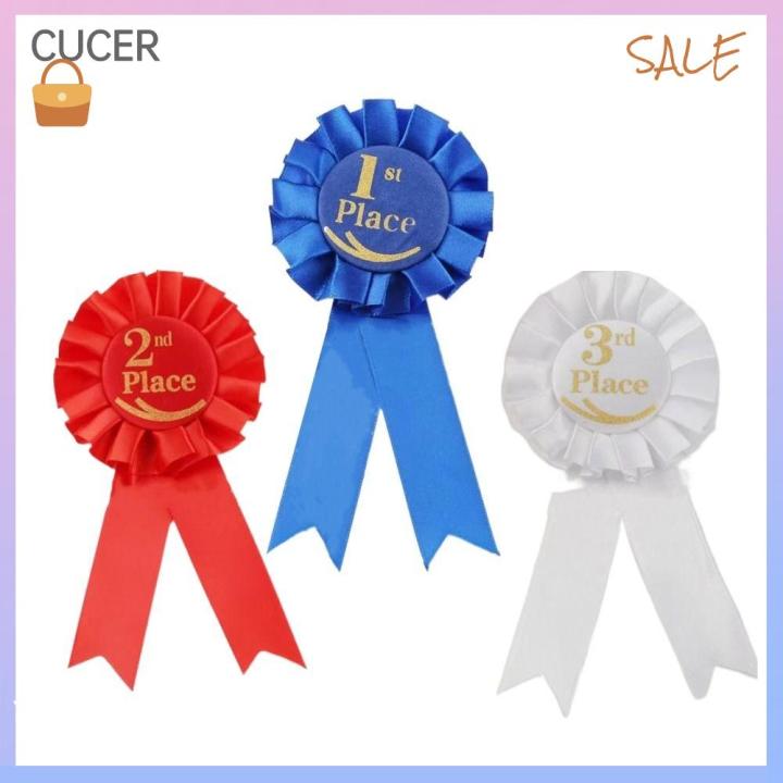 CBT Blue,Red,White Ribbon Award Set Recognition Ribbons Rosette Ribbon ...