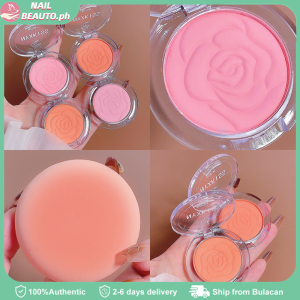 Monochrome Petal Rose Blush Matte Rouge Soft Embossed Blush Palette Beauty Makeup set