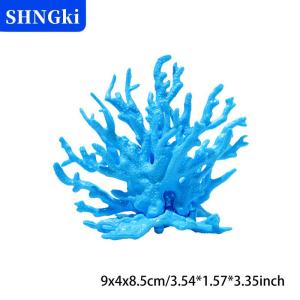 SHNGki Coralline nhân tạo Bể cá trang trí hồ cá nhân tạo PVC Cây san hô đồ trang trí cảnh quan hồ cá