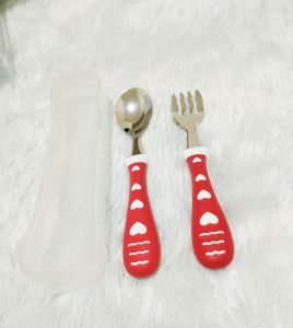 Set sendok garpu bahan stainless steel aman buat anak anak Spoon Fork for Kids