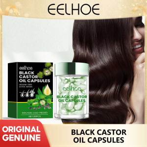 Eelhoe Hair Care Capsules Castor Oil Repairs Damaged Hair Nourishes Smoothness Shine Dense Hair Massage Hair Care Essential Oil Keratin Complex Hair Vitamin Capsule Hair Regrowth Treatment Nourishing Hair Damaged Repair Anti Hair Loss Products