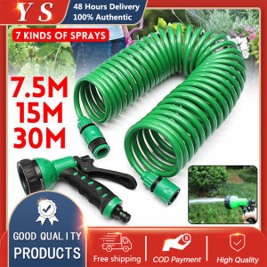 【Local Delivery】15M/20M Garden Hose Complete Set with Booster for Water Faucet Car Wash High Pressure Power Sprayer Carwash Spray Gun Nozzle Portable car washing machine Washer Heavy Duty