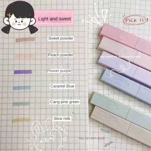 LVYIMAO แพ็คละ 6 ชิ้น) ปากกาเน้นข้อความสีโมรันดี ปากกาเน้นข้อความสุดโปรดของนักเรียน สมุดบันทึกภาพเพื่อนร่วมชั้น ปากกาเขียนข้อความสีสันสดใส อุปกรณ์การเรียน ของขวัญ