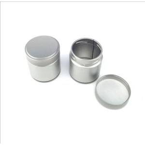 JACIRCLE  กระปุกผงมัทฉะ ดีบุกผิวงานทราย กันชื้นสมบูรณ์ ทรงกลมพกพาง่าย