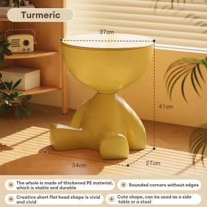 FairCraft Creative Side Table with Storage Nordic Table Coffee Table Small Corner Side Table for Living Room/Garden/Courtyard