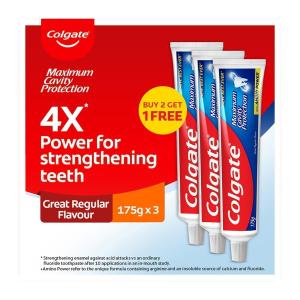 Colgate Maximum Cavity Protection Great Regular Flavour Toothpaste Valuepack 175G X 3