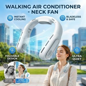 Portable Neck Fan Foldable Design Lightweight Cooling Fan for Outdoor Activities
