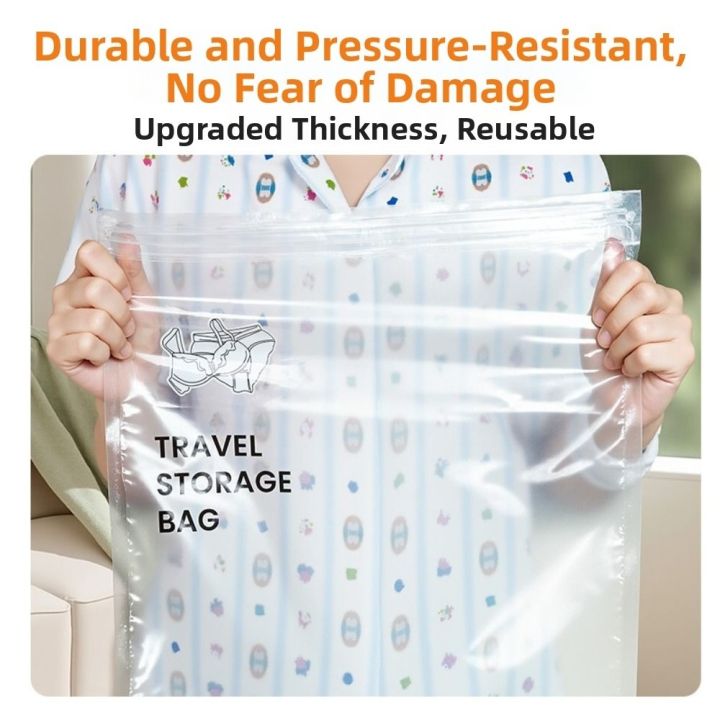 LUXEMO%202Pcs%20Dustproof%20Hand%20Roll%20Vacuum%20Bags%20Space%20Saver%20Reusable%20Vacuum%20Compression%20Bag%20High%20Quality%20Portable%20Luggage%20Vacuum%20Storage%20Bag%20for%20Travel%20-%20Image%204