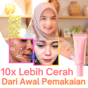 Pinky Flash Foundation Bedak Cream Pencerah Kulit Wajah Penghilang Flek Hitam Jerawat Tahan Air Ori