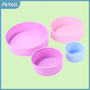 PkYeG 1PC vòng hình dạng Khuôn Silicone nhỏ bánh nướng chảo DIY Mousse fondant xi lanh khuôn cho bánh ngọt tráng miệng thạch công cụ nhà bếp