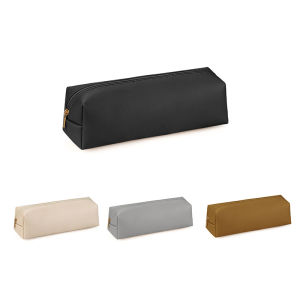 Minwen Student School Supplies Large Capacity PU Leather Pencil Bag Stationery Holder Case Storage Box Zipper Pencil Pouch