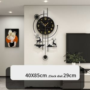 Minimalist Nordic Series Art Deer Wall Clock Hot Sale Home Living Room Simple and Fashion Mute Creative Vintage Clock Decorations