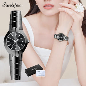 Sunlifex Jam Tangan Wanita Original Anti Air Kuarsa Santai Tali Stainless Steel Jam Tangan Cewek (Free BOX+Kartu Garansi) COD