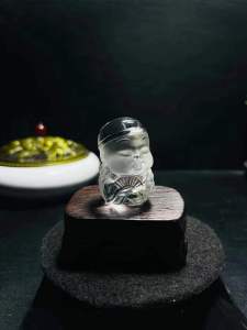 Natural transparent white crystal rich decoration