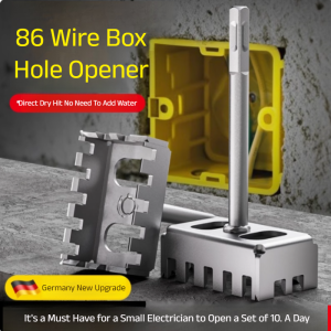 Electrician Special 86 Wire Box Electric Hammer Square Handle Hole Opening Artifact Fast Square Punch Water and Electricity Line Slotting Tool快速方形打孔器