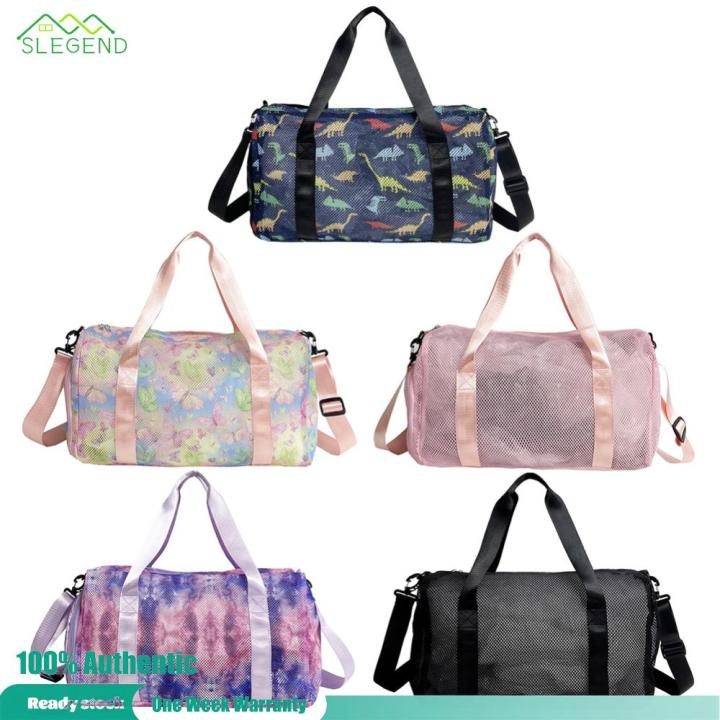 Mesh Travel Duffle Bag Overnight Weekender Bags Dry Wet Separation ...