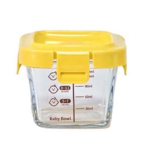 MOMOGII Tempat Mpasi Kaca 3PCS Wadah Mpasi Kaca Penyimpanan Mpasi Glass Baby Food Container BPA Free 140ml
