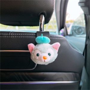 DBP1099 Mymelody Cinnamoroll Plush Automobile Anime Hanging Hook Car Hook Organizer Auto Headrest Hook Car Seat Hook Back Seat Organizer